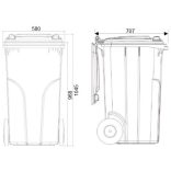 240 literes BIO hulladékgyűjtő rosttal