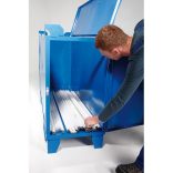 640 literes festett fénycsőtároló, kombinált nyitású, 1600x500x800 mm