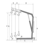 Kézi hidraulikus emelő, 1000 kg