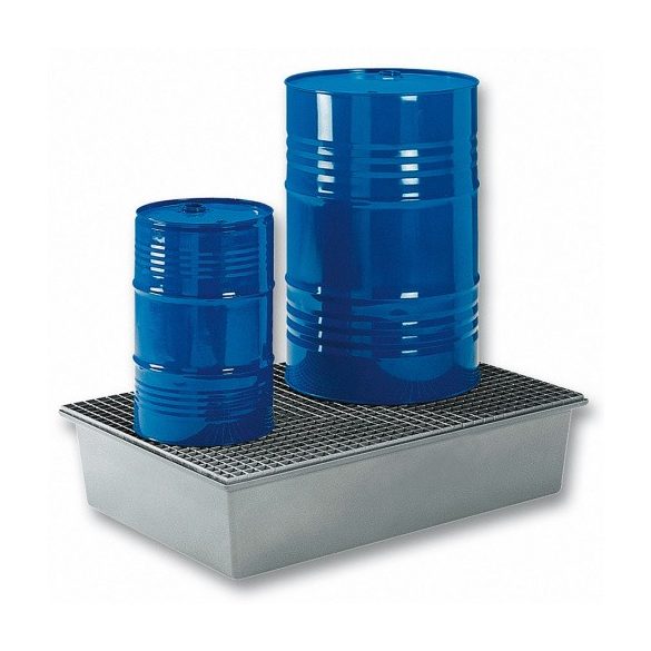 Műanyag gyűjtőkád két hordó tárolására, 850x1280x290 mm, 220 L