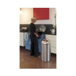 Hulladékgyűjtő fém betéttel-króm 40 L, ø 350x719 mm