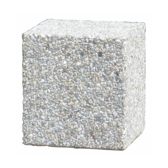 Négyzet alakú beton elhatároló, 500x500x500 mm