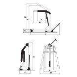 Kézi hidraulikus emelő, 1200 kg