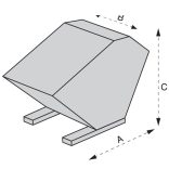 1200 literes "PROFI" billenő konténer, 2210x1060x1090/1330 mm