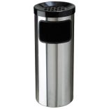 30 literes fém hamutartós hulladéktároló, ø 250x610 mm