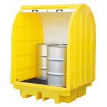 Fedett gyűjtőkád 4x 200 l hordóra, 1470x1420x2070 mm, 410  L