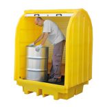 Fedett gyűjtőkád 4x 200 l hordóra, 1470x1420x2070 mm, 410  L