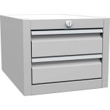 Felfüggeszthető, 2 fiókos tároló, 360x500x292 mm