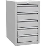 5 fiókos felfüggeszthető tároló, 360x500x600 mm