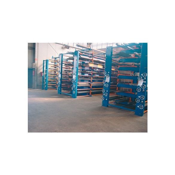 Csavar-orsóval állítható konzolos állvány, terhelhetőség: 45 t, sz x mé x m 5100x1530x2740 mm