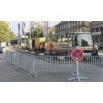   Könnyű lezárórács horganyzott acélból, Teljes hossz: 2580 mm, rács hossz: 2500 mm, magasság: 1100 mm