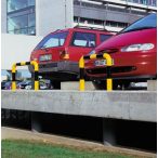   Ütközésvédő kengyel kültéri használatra, sárga színben fekete jelző csíkkal, sz x m: 1000x1200 mm