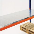   Önálló acéllemez polc 2700 mm széles raklapállványhoz, sz x mé x m 300x750x40 mm, terhelhetőség: 3600 kg/polc,  horganyzott
