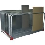 Táblalemez tároló állvány, 6 rekeszes, 2030x800x1000 mm