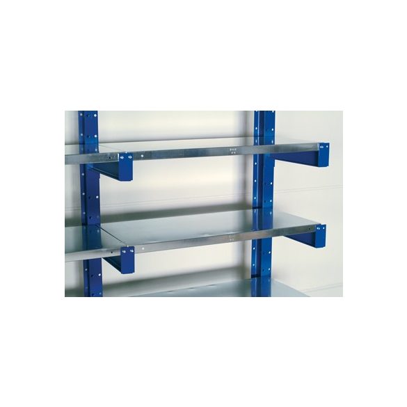 Konzolos állvány acéllemez polccal, egy oldalas, 5 db rakodószint, 1000x720x2000 mm, alap építmény