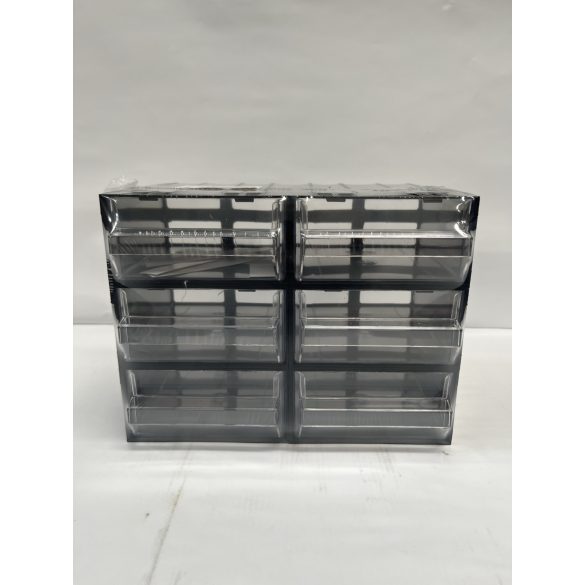 Fiókos Mini T/C, moduláris rendező 6 átlátszó fiók