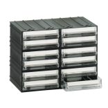 Fiókos mini T/B, moduláris rendező 12 átlátszó fiók
