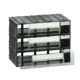 Fiókos mini T/D, moduláris rendező 3 átlátszó fiók