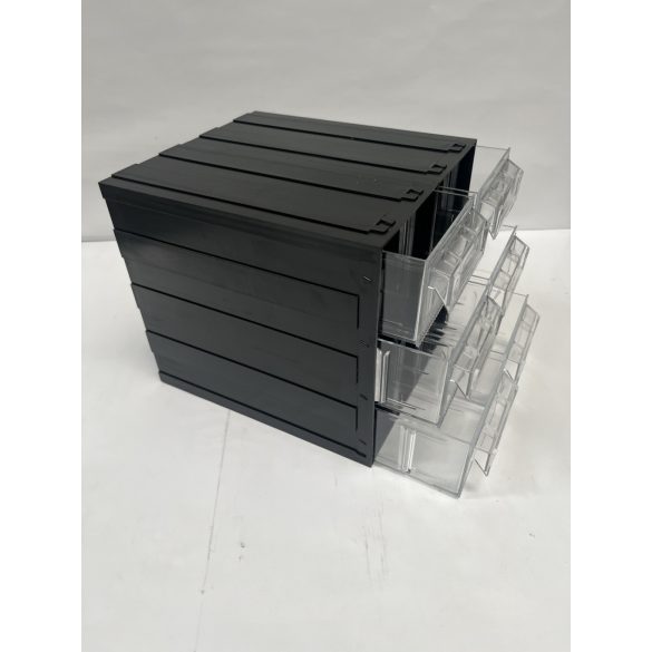Fiókos mini T/D, moduláris rendező 3 átlátszó fiók