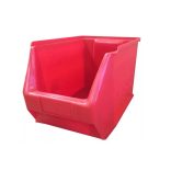 MH-3 box, piros, műanyag tárolódoboz, 350x200x200mm