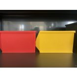 MH-4 box, sárga, műanyag tárolódoboz, 230x140x130mm