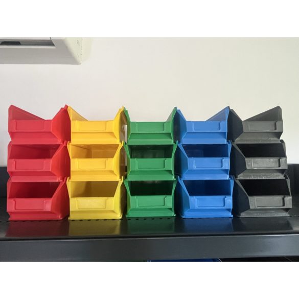 MH-5 box, kék, műanyag tároló doboz, 160x95x75