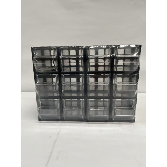 Fiókos mini T/A1, moduláris rendező 12 átlátszó fiók