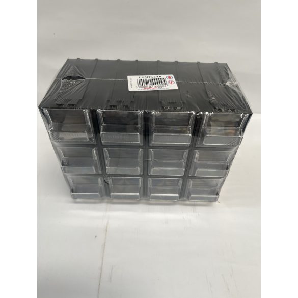 Fiókos mini T/A1, moduláris rendező 12 átlátszó fiók